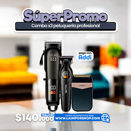 COMBO X3 PROFESIONAL DE PELUQUERIA