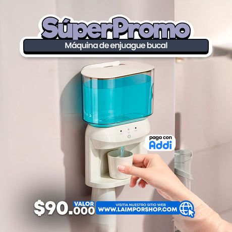 DISPENSADOR DE ENJUAGUE BUCAL RECARGABLE